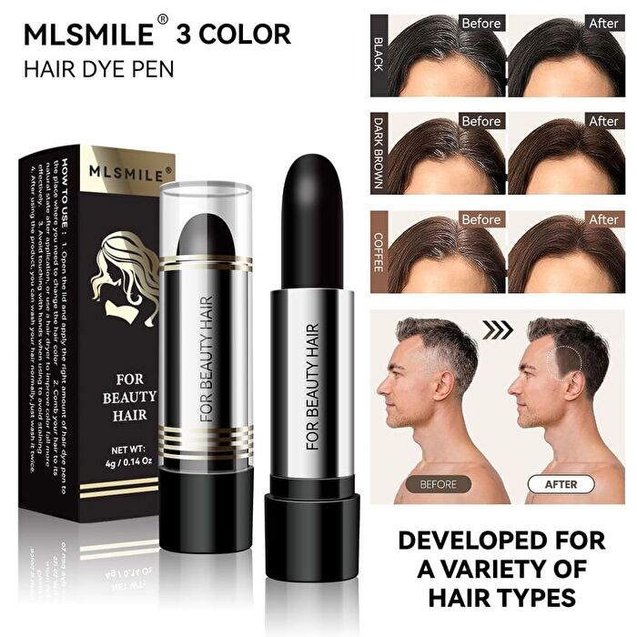Hair Dye Pen - 3 Colors - #01 - 4g