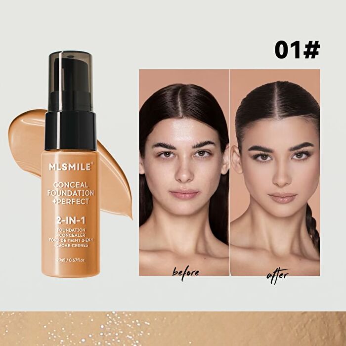 2-in-1 Conceal Foundation (1-3) - #02 - 20ml