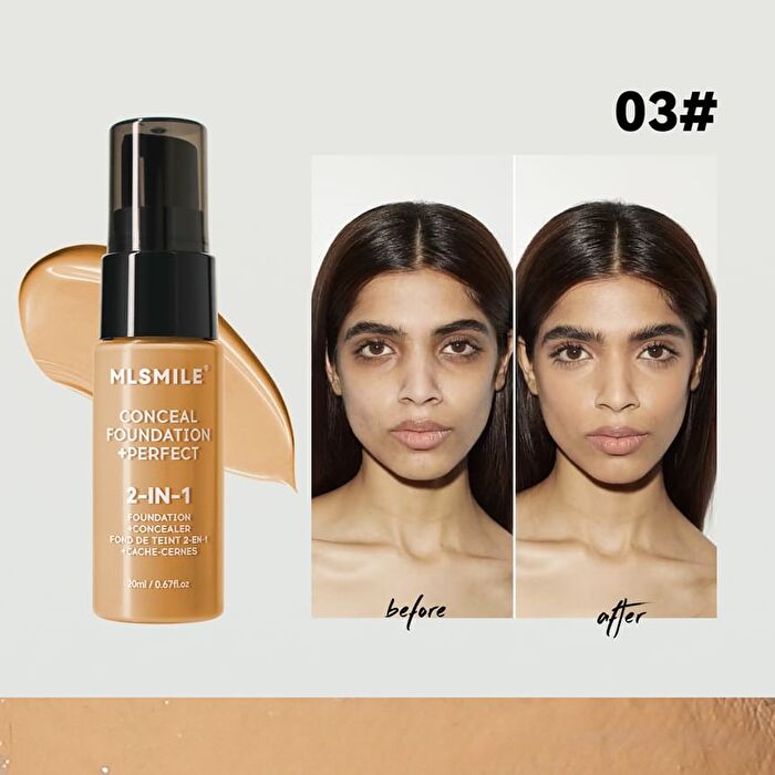 2-in-1 Conceal Foundation (1-3) - #02 - 20ml