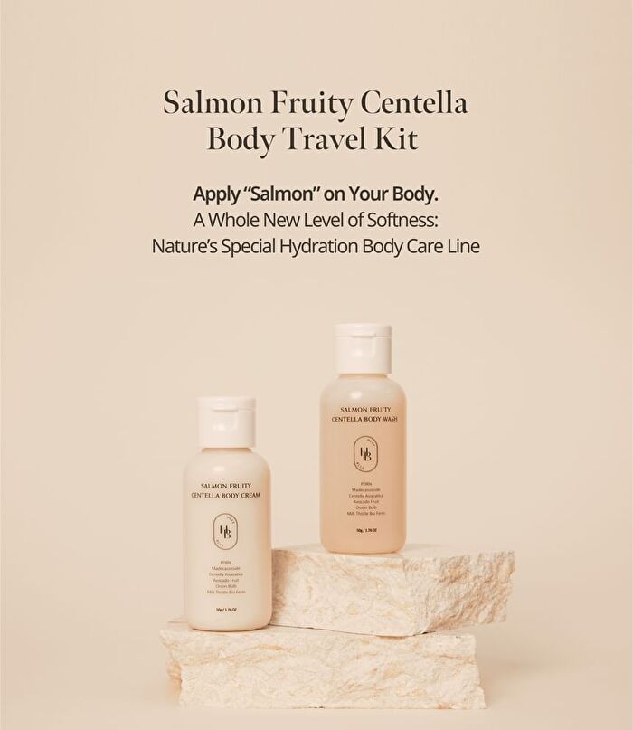 Heveblue Salmon Fruity Centella Body Travel Kit Set - 2 pcs