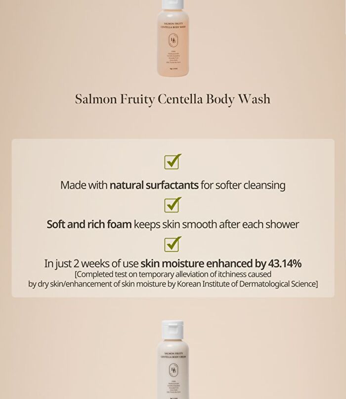 Heveblue Salmon Fruity Centella Body Travel Kit Set - 2 pcs