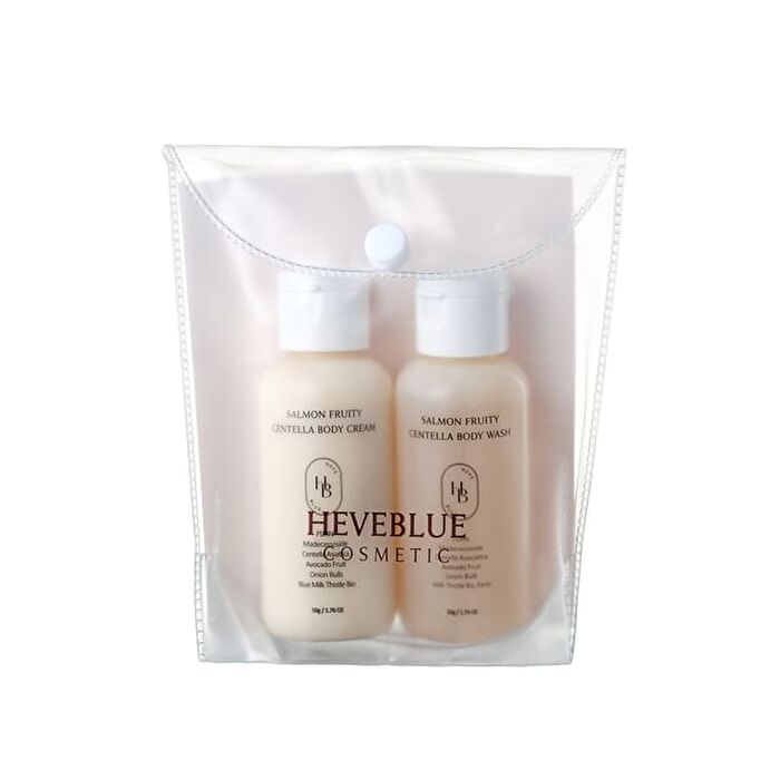 Heveblue Salmon Fruity Centella Body Travel Kit Set - 2 pcs