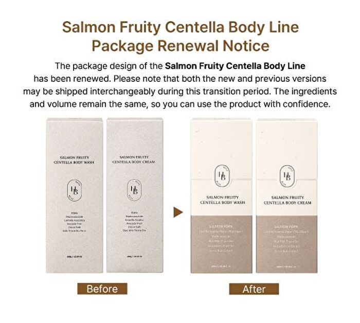 Heveblue Salmon Fruity Centella Body Cream - 300ml