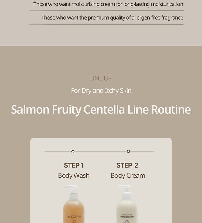 Heveblue Salmon Fruity Centella Body Cream - 300ml