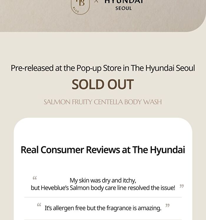 Heveblue Salmon Fruity Centella Body Wash - 300ml