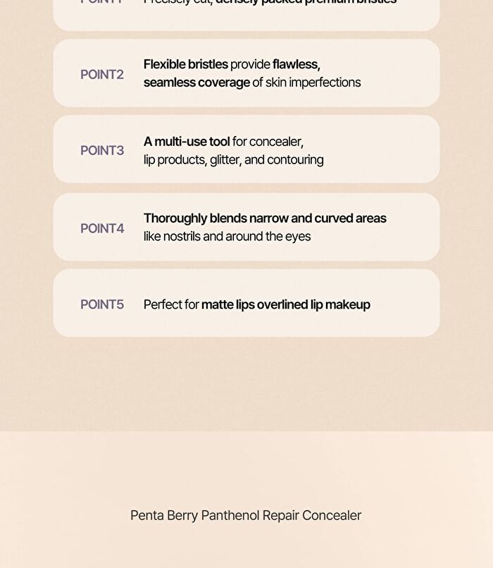 Heveblue Penta Berry Panthenol Repair Concealer - 3 Colors - #17-21 Vanilla