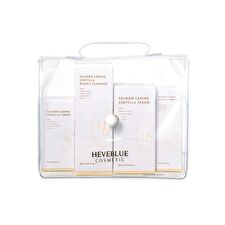 Heveblue Salmon Caring Centella Special Travel Kit Bag Set - 4 pcs