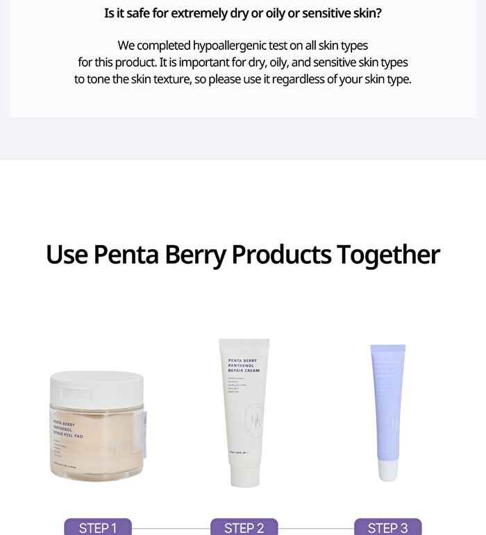 Heveblue Penta Berry Panthenol Repair Peel Pad - 70 pads