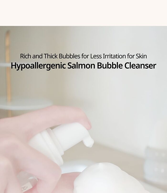 Heveblue Salmon Caring Centella Bubble Cleanser - 200ml