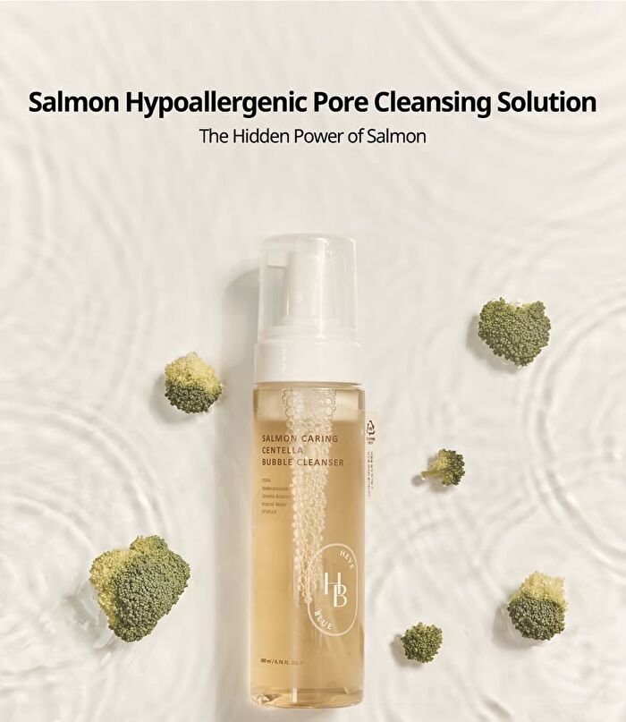 Heveblue Salmon Caring Centella Bubble Cleanser - 200ml