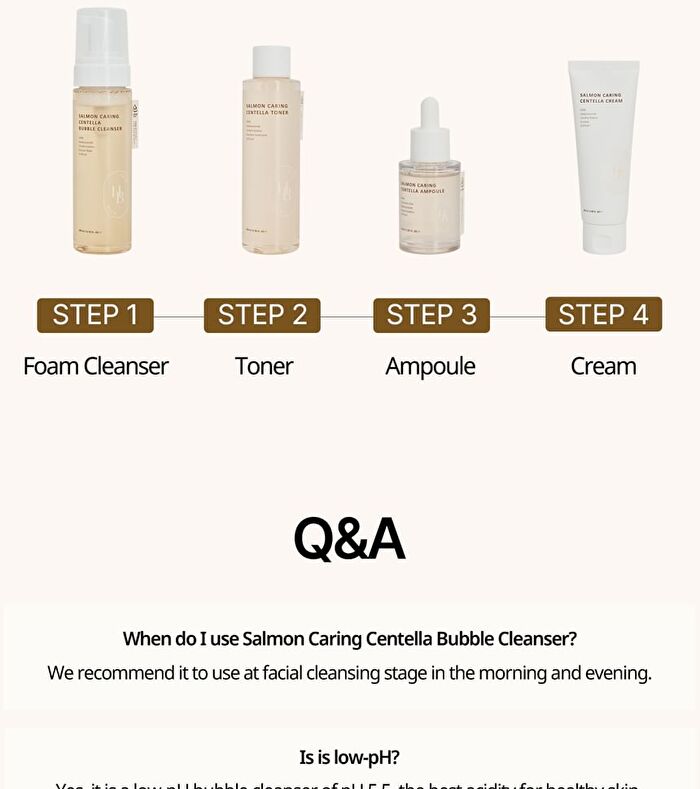 Heveblue Salmon Caring Centella Bubble Cleanser - 200ml