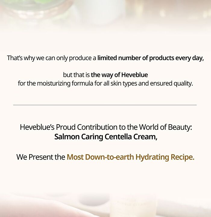 Heveblue Salmon Caring Centella Cream - 2025 Version - 100ml
