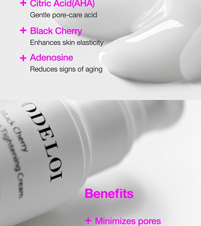Odeloi Black Cherry Pore Tightening Cream Luftig - 2025 Version - 100ml