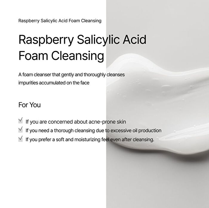 Odeloi Raspberry Salicylic Acid Foam Cleansing - 200ml