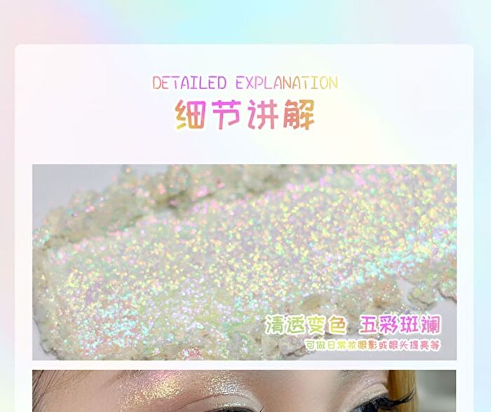 Rainbow Holographic 5-Color Chameleon Eyeshadow - #Rainbow Highlight - 1.5g