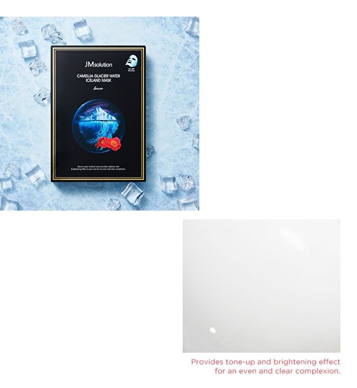 Camellia Glacier Water Iceland Mask Set Snow - 30ml x 10 sheets