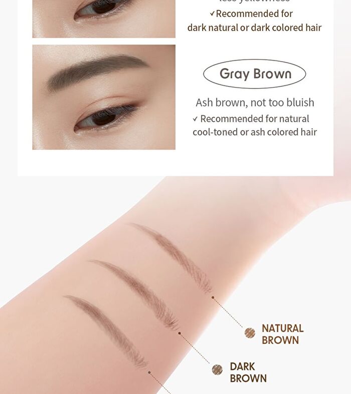 Code Glokolor Mono Brow Pencil Auto - 3 Colors - 2025 Version - #03 Natural Brown