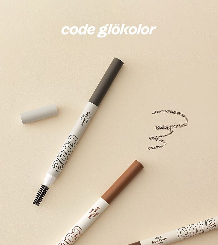 Code Glokolor Mono Brow Pencil Auto - 3 Colors - 2025 Version - #03 Natural Brown
