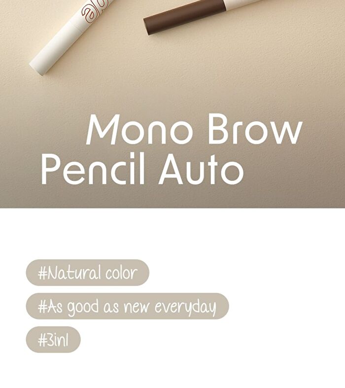 Code Glokolor Mono Brow Pencil Auto - 3 Colors - 2025 Version - #03 Natural Brown