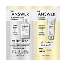 THE ANSWER Super Lamella Shampoo & EX Gloss Treatment For Heat Damage Trial Set - 12ml+12g