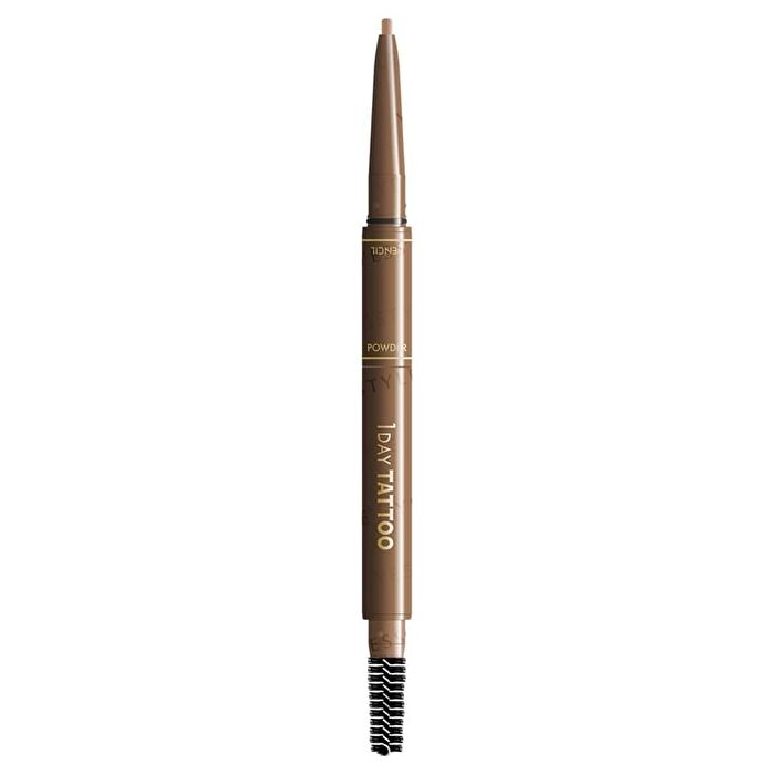 1 Day Tattoo 3 Way Eyebrow Pencil - 01 Milktea Brown