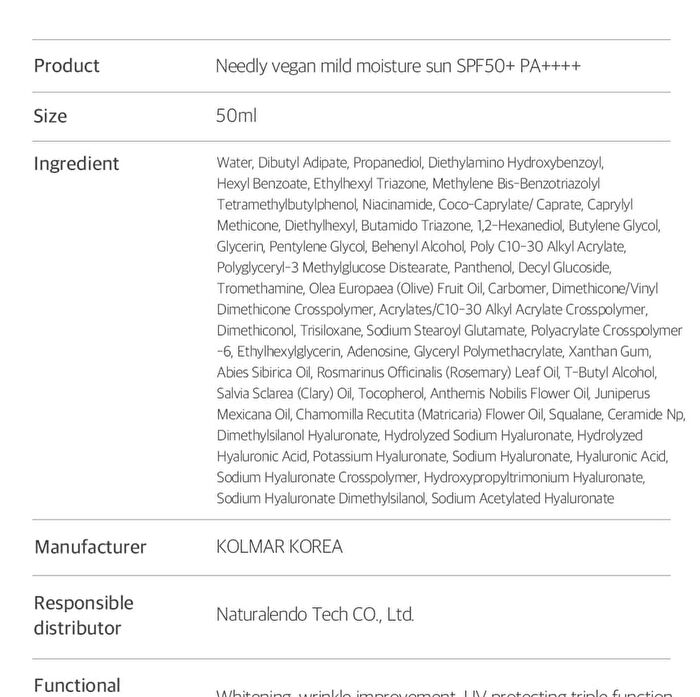 Vegan Mild Moisture Sun - 50ml