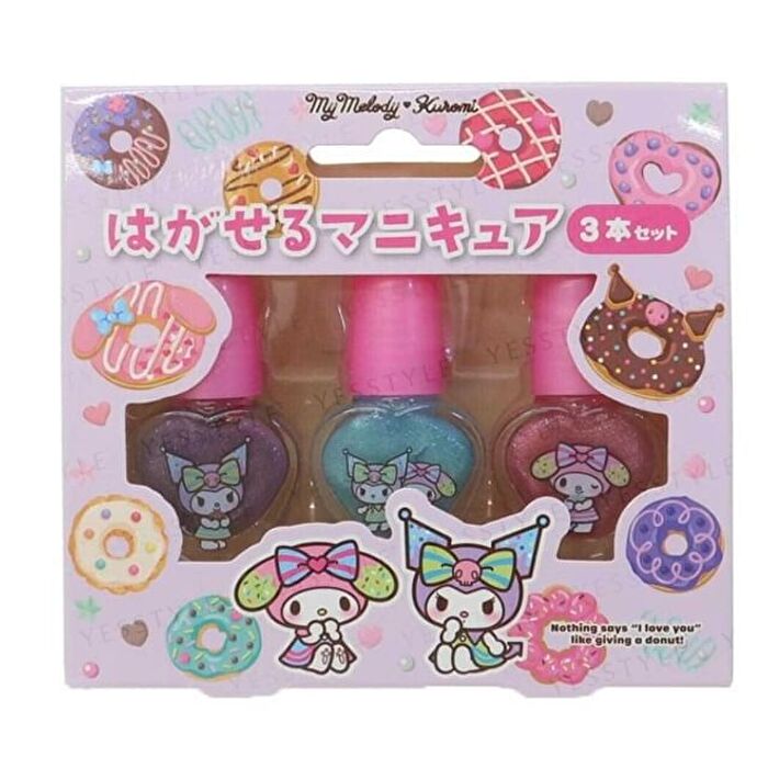 Race Sanrio My Melody & Kuromi Peel-off Nail Polish Set - 1 set