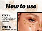 Mlsmile Set of 6: Freckle Glitter Tattoo Sticker Set - A - #A - 6pcs