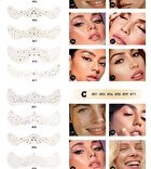 Mlsmile Set of 6: Freckle Glitter Tattoo Sticker Set - A - #A - 6pcs