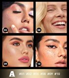Mlsmile Set of 6: Freckle Glitter Tattoo Sticker Set - A - #A - 6pcs