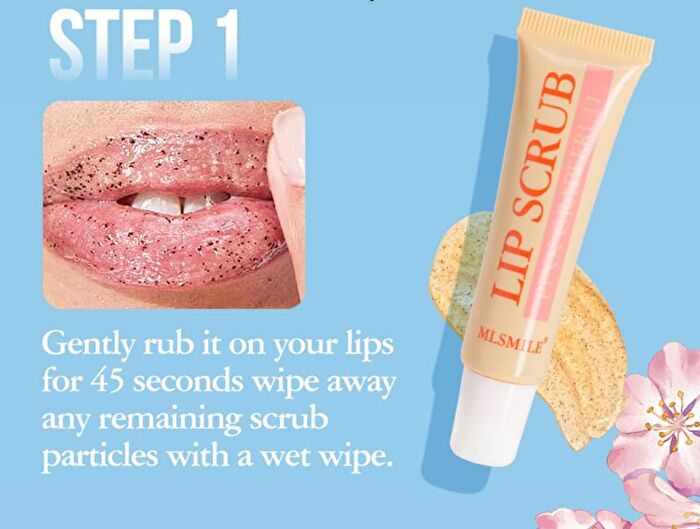 Set of 4: Lip Care & Hair Elastic Gift Set - Peach - #02 Peach