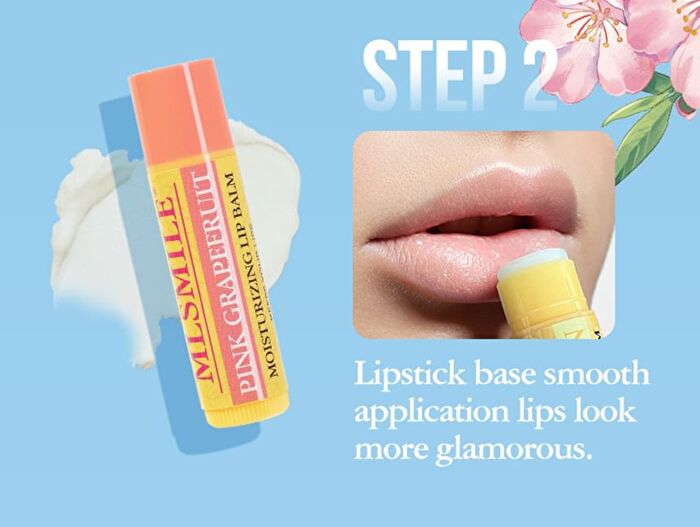Set of 4: Lip Care & Hair Elastic Gift Set - Peach - #02 Peach