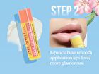Set of 4: Lip Care & Hair Elastic Gift Set - Peach - #02 Peach