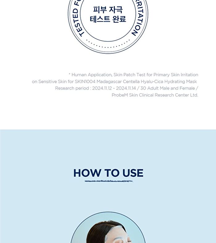 SKIN1004 Madagascar Centella Hyalu-Cica Hydrating Mask - 23ml x 1 sheet