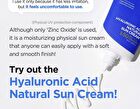 Hyaluronic Acid Natural Sun Cream - 2025 Version - 50ml