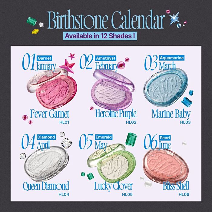 fwee Glitz Stone Highlighter - 12 Colors - #HL03 Marine Baby
