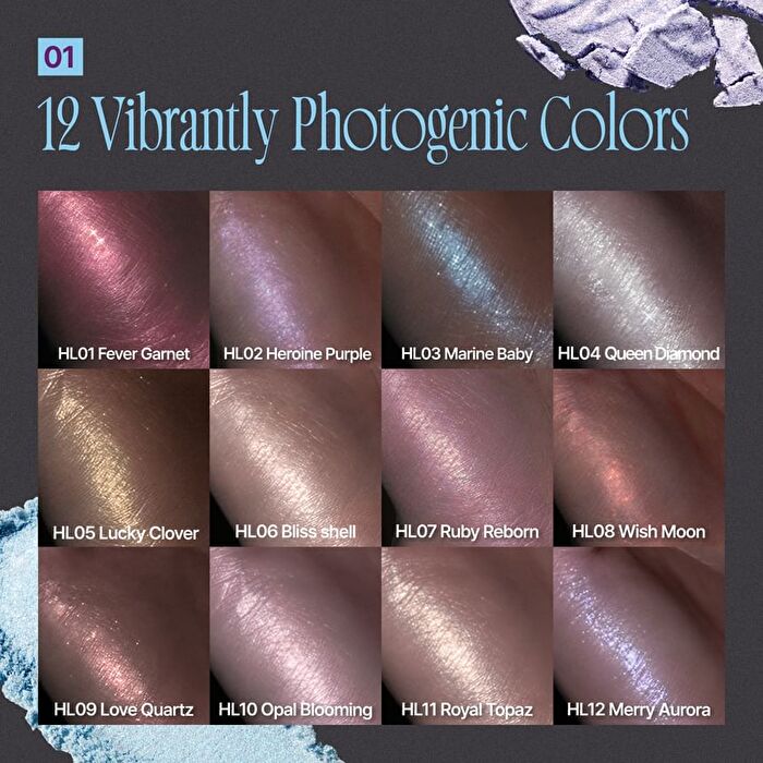 fwee Glitz Stone Highlighter - 12 Colors - #HL07 Ruby Reborn