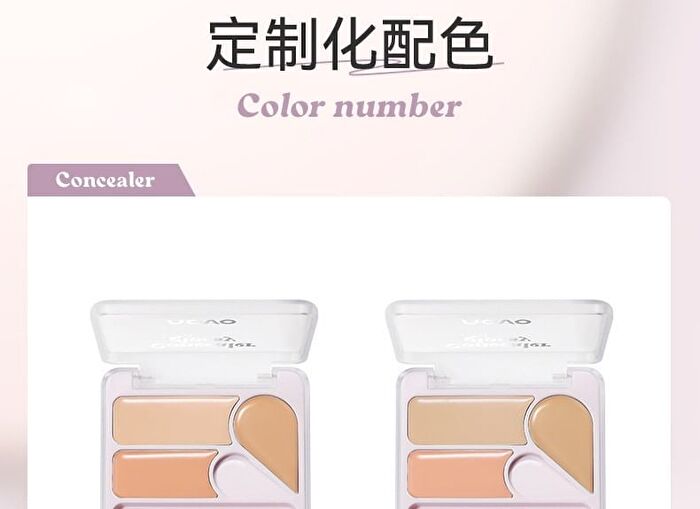 Glossy Flawless 3-Color Concealer - 2 Types - 02# For Natural Tone - 6.3g