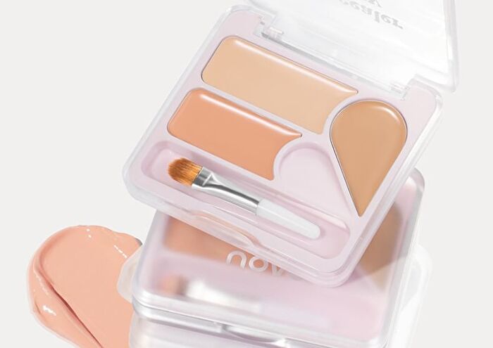 Glossy Flawless 3-Color Concealer - 2 Types - 02# For Natural Tone - 6.3g