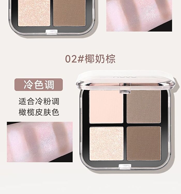 Natural Porcelain 4-Color Contouring Palette -2 Types - 02# Cool Tone - 8g