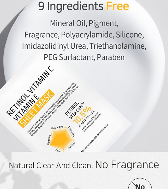 Aplb Retinol Vitamin C Vitamin E Sheet Mask - 25ml