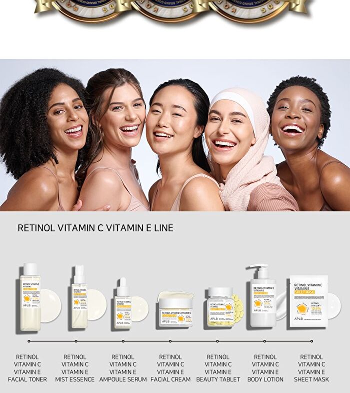 Aplb Retinol Vitamin C Vitamin E Sheet Mask Set - 25ml x 10 Sheets