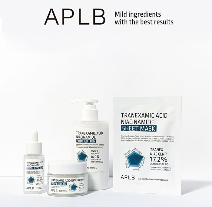 Aplb Tranexamic Acid Niacinamide Sheet Mask Set - 25ml x 10 Sheets