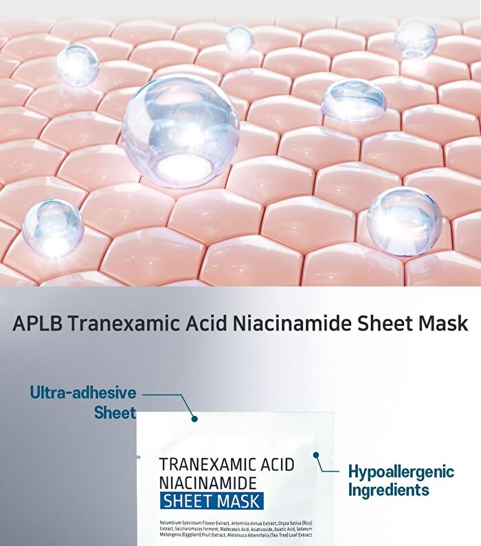 Aplb Tranexamic Acid Niacinamide Sheet Mask Set - 25ml x 10 Sheets