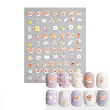 Meko Embossed Nail Stickers E - 1 pc