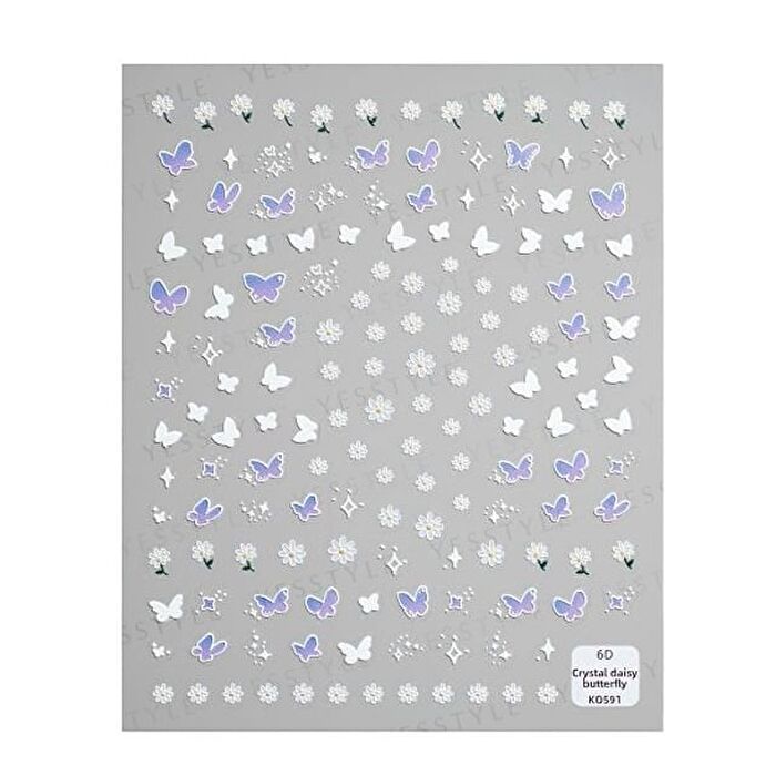 Meko Embossed Nail Stickers K - 1 pc