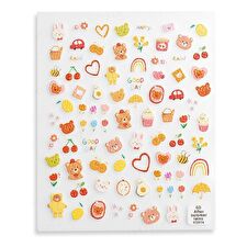 Embossed Nail Stickers Bear - 1 pc