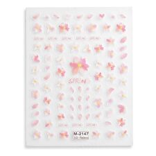 Meko Embossed Nail Stickers Sakura - 1 pc