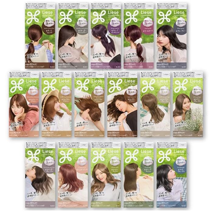Liese Creamy Bubble Hair Color For Black Hair - Milk Tea Greige - 115ml