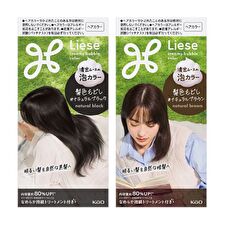 Kao Liese Creamy Bubble Hair Color Restorer For Light Hair - Natural Brown - 115ml